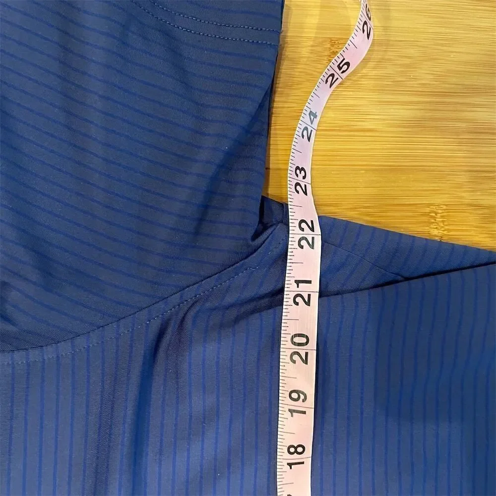 Brooks Brothers Men's XL Blue Striped Short Sleeve Polo Shirt Casual